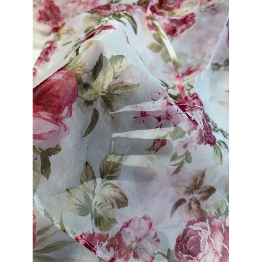 Story on Blouse Long Sheer Puff Sleeves Romantic Feminine Women's S